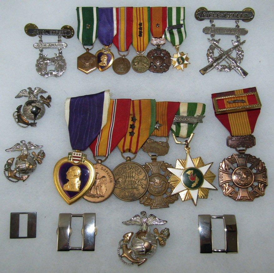 Vietnam War Period USMC Officer's Medal/Insignia Grouping.