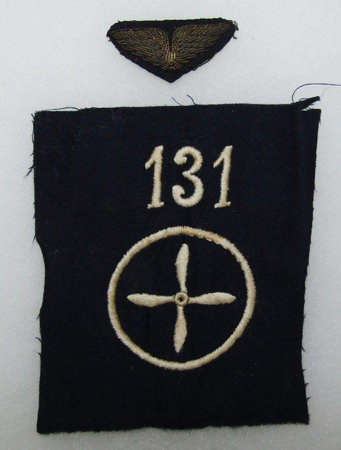 Rare WW1 US Military Aviator Squadron Patch/Instructor Wings