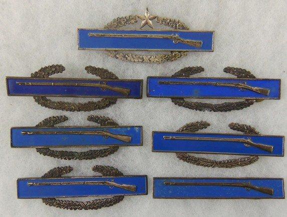 7 pcs. US Army Expert Infantry/Combat Infantryman Badges