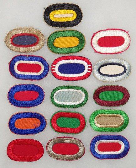 16 pcs. WW2/Korean War/Vietnam War Period US Airborne Jump Wing Ovals