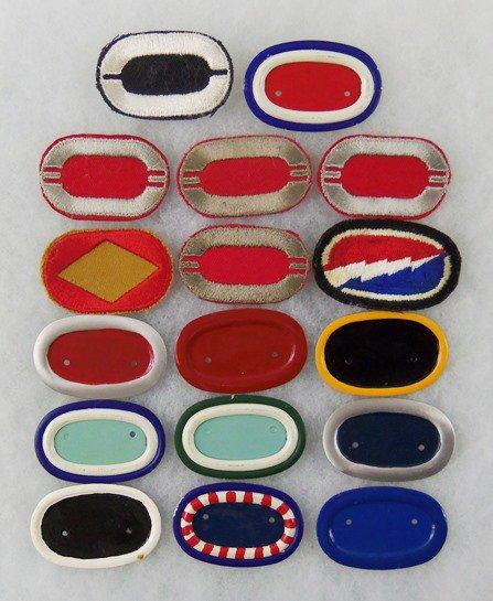 17 pcs. Vietnam War Period Airborne Oval Flashes