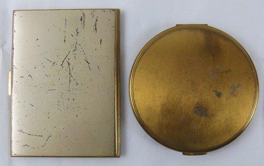 2 pcs. WW2/Occupation Period Military Motif Compact/Cigarette Case (MA42)