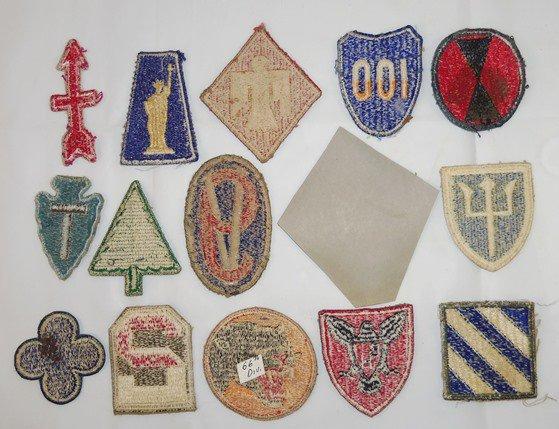 15 pcs. WW2 Period US Army Division Patches