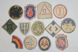 13 pcs. WW2 Period US Military Patches