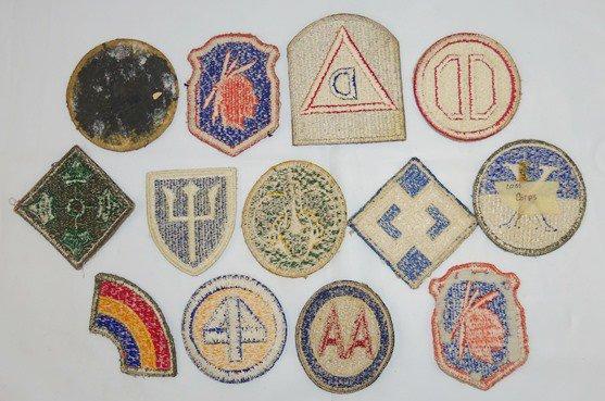 13 pcs. WW2 Period US Military Patches