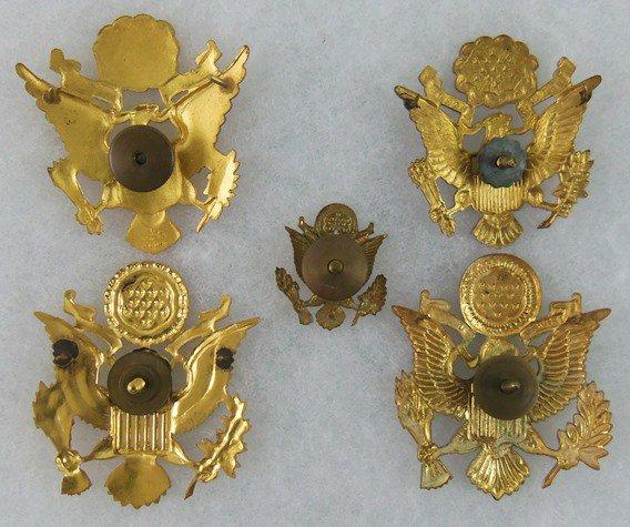 5 pcs. WW2 Period US Officer Visor Cap Eagle Devices