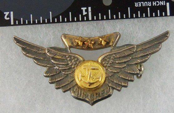 4 pcs. WWII USN Air Crew Wings/USN ID Coin