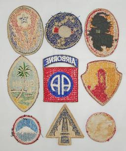 9 pcs. WW2 Period US Military Patch Group