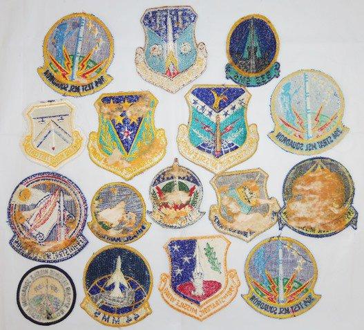 16pcs-Vietnam War Period/Later USAF Missile Squadron Patches-Etc.