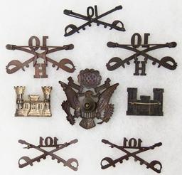 8pcs- Pre WW1/WWI Period U.S. Officers Insignia