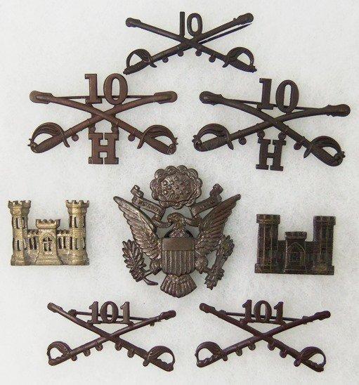 8pcs- Pre WW1/WWI Period U.S. Officers Insignia