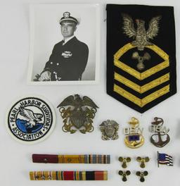 Pearl Harbor Survivor USS Ash Insignia Grouping-George H. Smith  (USRM64)