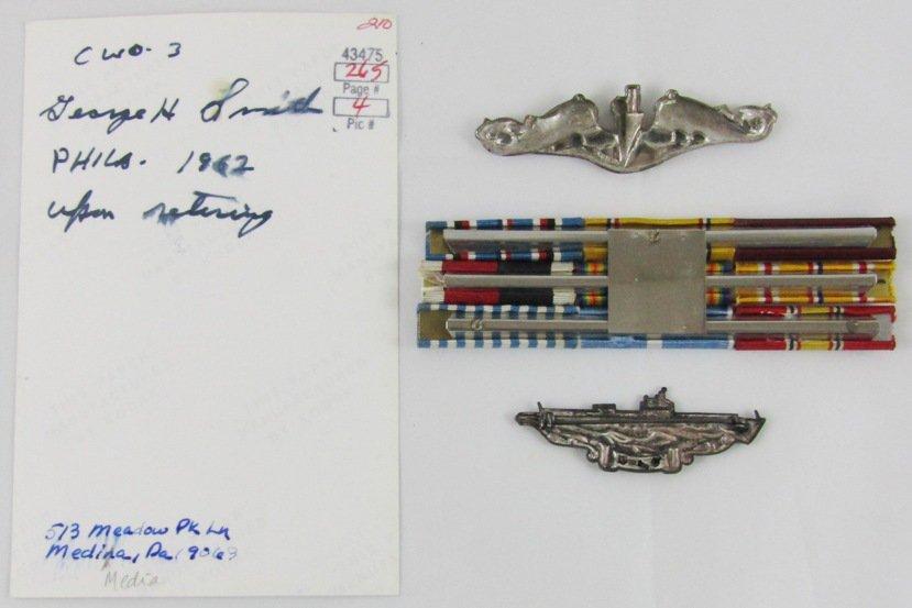 Pearl Harbor Survivor USS Ash Insignia Grouping-George H. Smith  (USRM64)