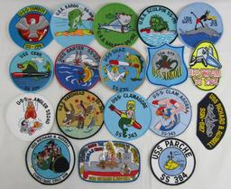 19pcs-USN Submarine Patches-Blazer Size-Some Are Scarce