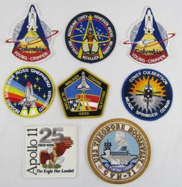 8pcs-NASA Related Patches-Apollo/Space Shuttle Crew