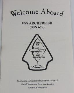 USS Archerfish Submarine (SSN-678) Zippo/Buckle/Cap Insignia Grouping