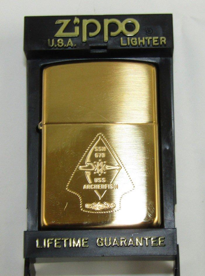 USS Archerfish Submarine (SSN-678) Zippo/Buckle/Cap Insignia Grouping