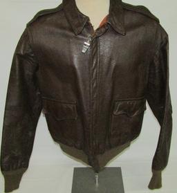 A-2  Bomber "Walking Out" Jacket W/Nose Art-Early Aero Leather Private  Purchase Tag (U121)