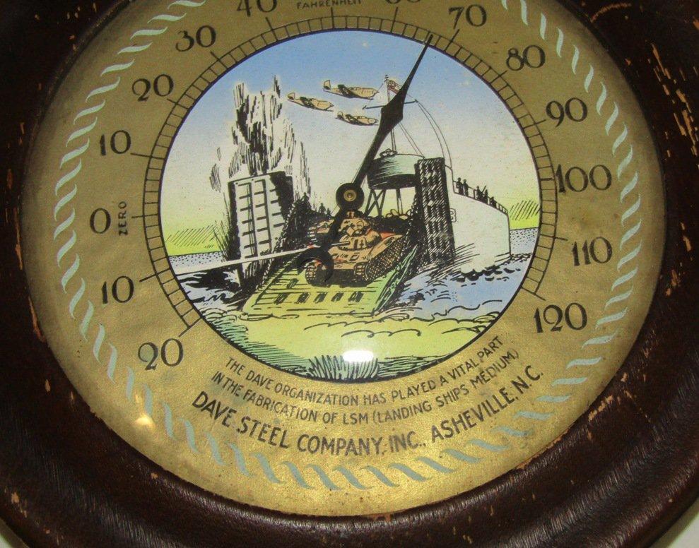 Rare! WW2 D-Day/Other Invasions Landing Craft Advertising Thermometer
