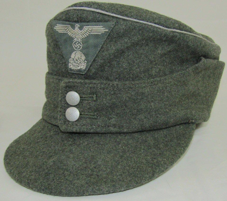 Waffen SS Officer's M43 Cap With Bevo Trapezoid Insignia