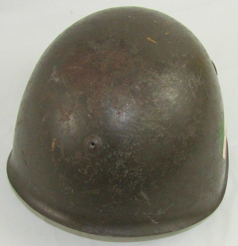 WW2 Italian M33 Helmet With Hand Painted SS Insignia