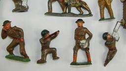 17pcs-WW1-1920's Metal Toy Soldiers