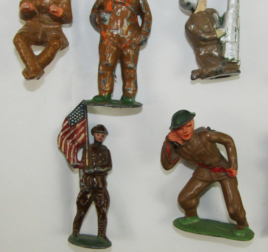 17pcs-WW1-1920's Metal Toy Soldiers