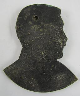Cast Bronze Hitler Head Plaque Device