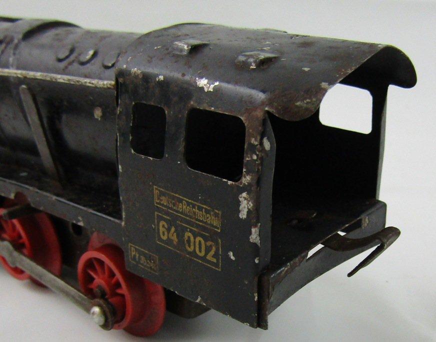 1940/50's German Deutsches Reichsbahn Metal Train Cars/Engine/Track