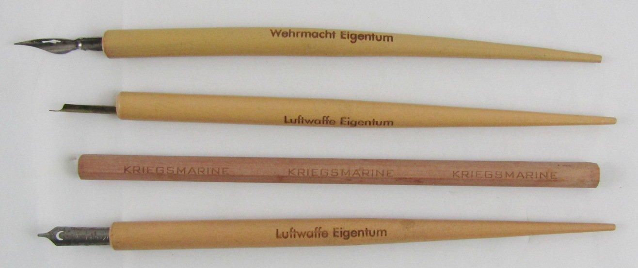 4pcs-WW2 German Map/Desk Fountain Pens/Kreigsmarine Pencil
