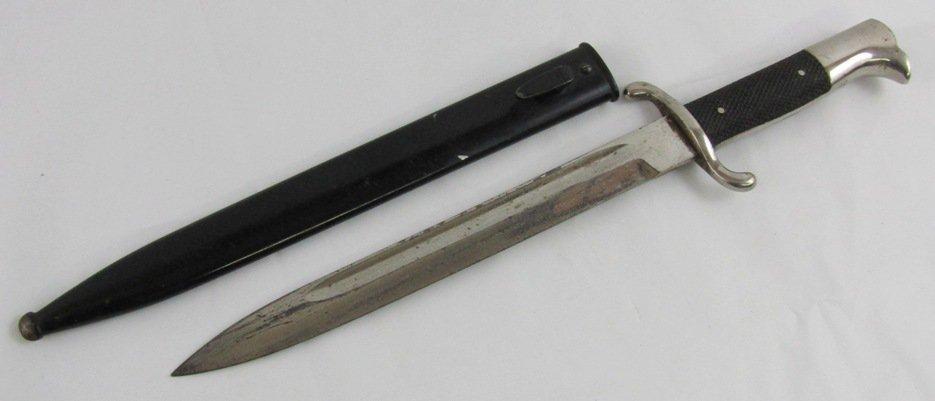 WW2 German Fire Police Dress Dagger/Bayonet With Scabbard