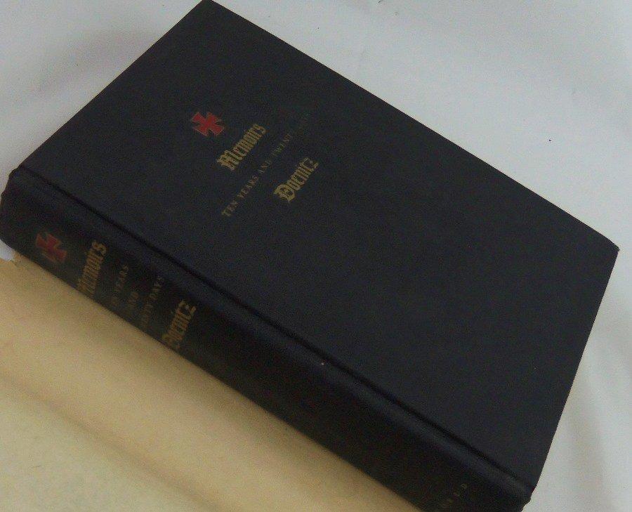 1st Edition Hard Back "Memoirs" By Admiral Doenitz With Original Signed Letter Dated 1980