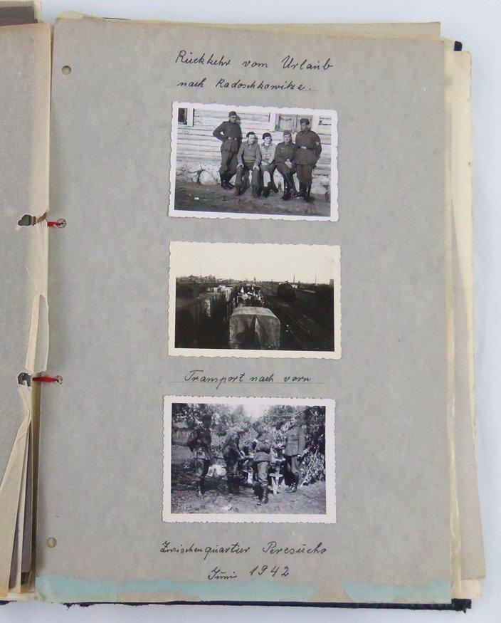 WW2 German Soldier Honor Book With Original Photos/Documents/Papers Etc.