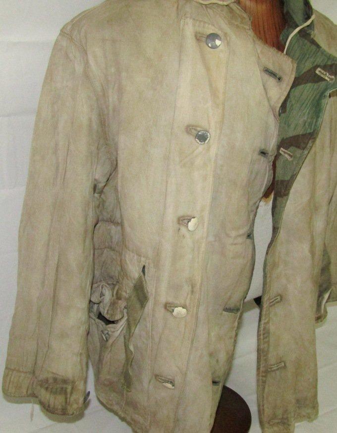 WW2 German Soldier Splinter Pattern Camo Reversible Cold Weather Jacket