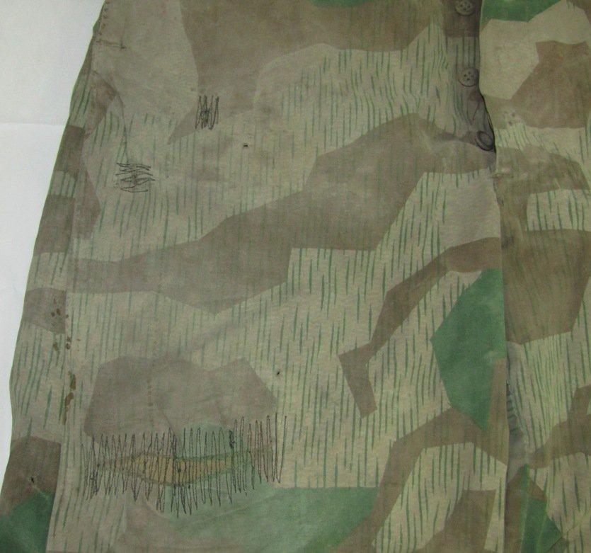 WW2 Combat Worn German Army Soldier's Splinter Pattern Camo Field Pants.