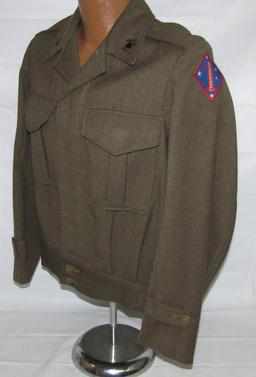 WW2 USMC 1st Marine Div. Australian Made Vandergrift W/"Blooded" Patch-Named (U-213)