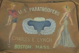 US Pacific Theater Occupation Airborne/Paratrooper B-4 Suitcase With  Artwork-Named (FE-89)