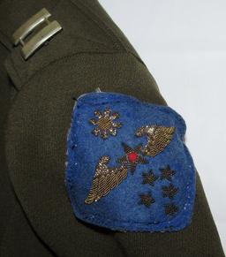 WWII US Far East Air Force/CBI Theater Class A Officer's Tunic-Bullion Patches