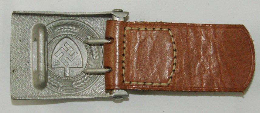 Minty WW2 RAD Enlisted Belt Buckle With Tab-Gustav Brehmer 1938