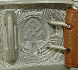 Minty WW2 RAD Enlisted Belt Buckle With Tab-Gustav Brehmer 1938