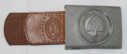 Minty WW2 RAD Enlisted Belt Buckle With Tab-Gustav Brehmer 1938