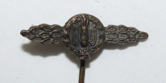 2pcs-WW2 Luftwaffe Bomber Clasp In Silver/Bronze Stick Pin-GH Osang