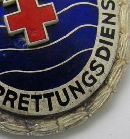 Scarce WW2 German Red Cross (DRK) Water Rescue Service Badge-Numbered