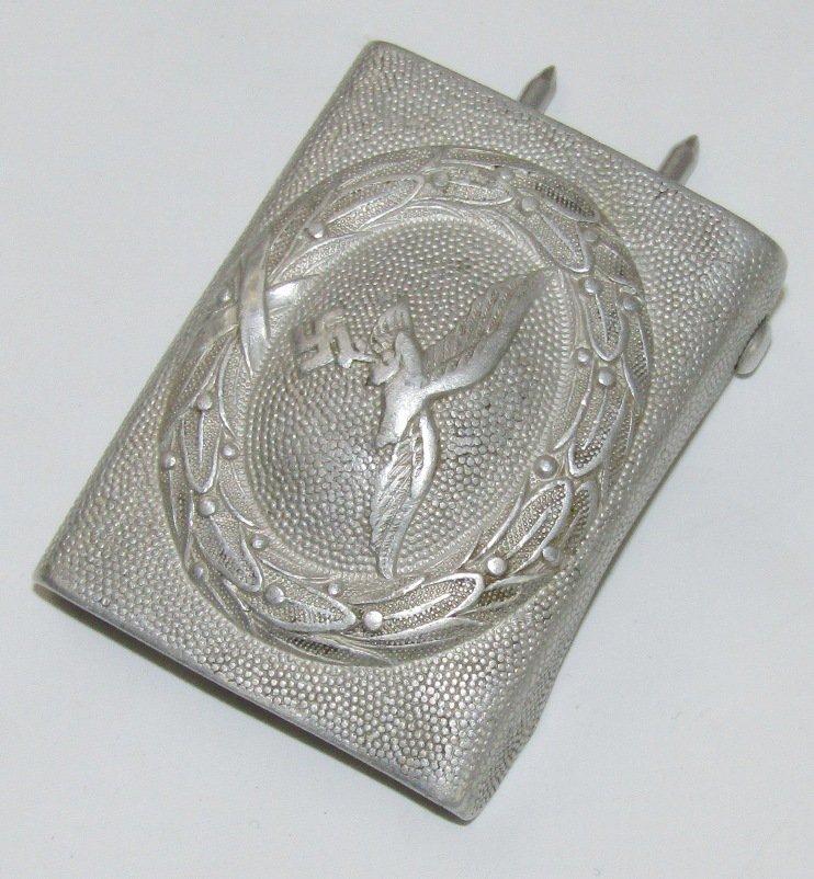 Pebbled Aluminum Luftwaffe Belt Buckle-2nd Pattern By Gustav Brehmer