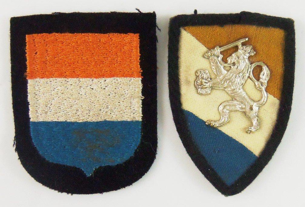 2pcs-Scarce Waffen SS Holland/Dutch Volunteers Arm Shields