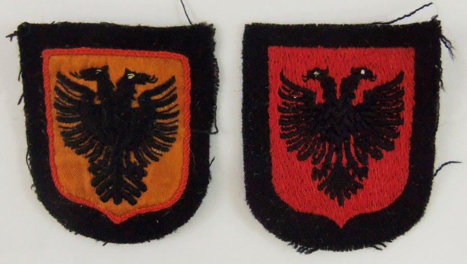 2pcs-Waffen SS Albanian Foreign Volunteers Arm Shields-One Is Hand Embroidered