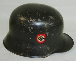 Rare 1930's Schutzpolizei/SS Police Double Decal "Himmler" Helmet