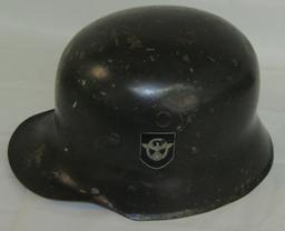 Rare 1930's Schutzpolizei/SS Police Double Decal "Himmler" Helmet