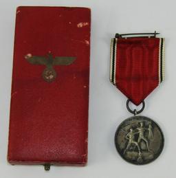 Pre WW2 Cased Austrian Annex Medal With Ribbon