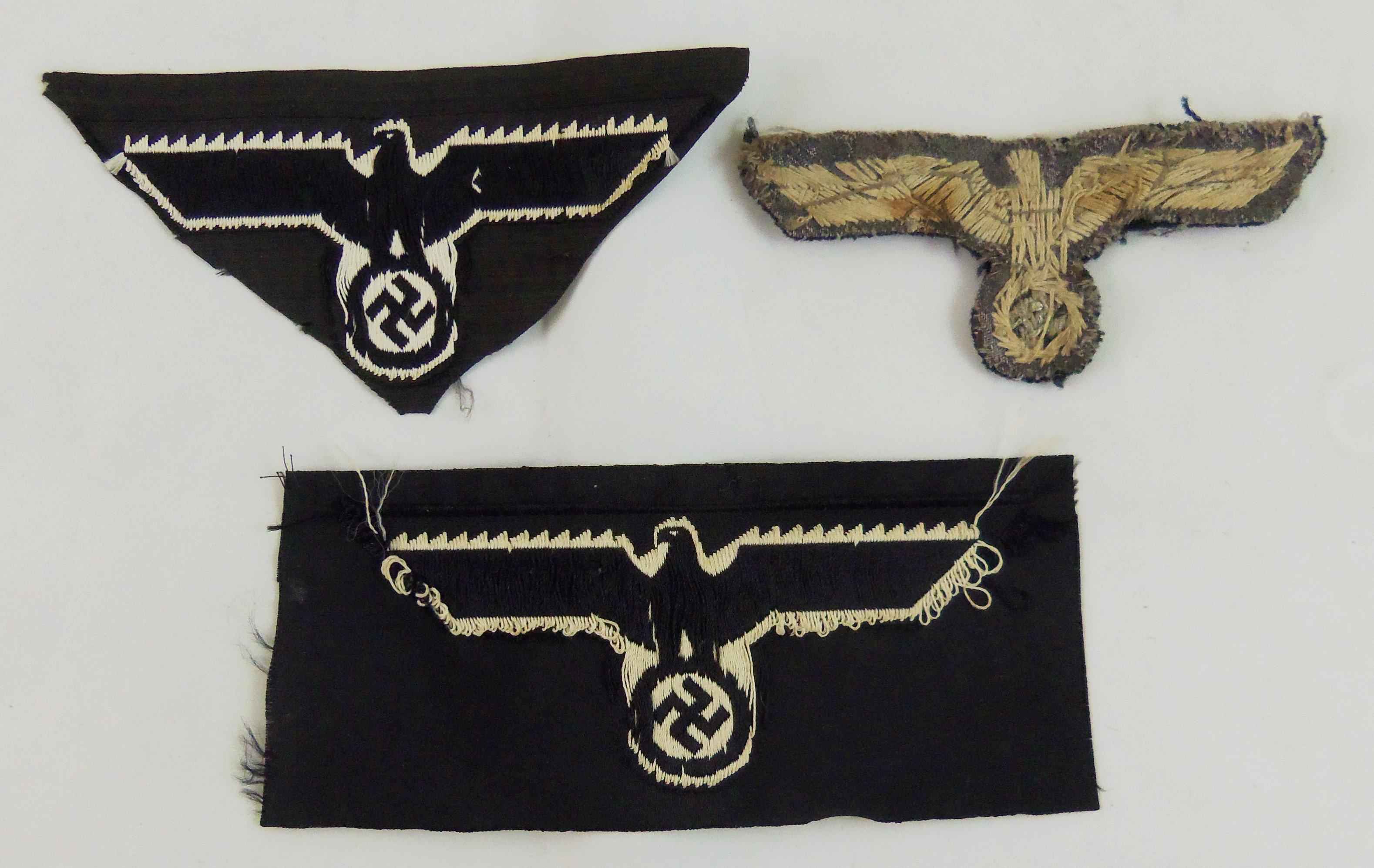 3pcs-Panzer Officer Bullion Breast Eagle-Enlisted Breast Eagles